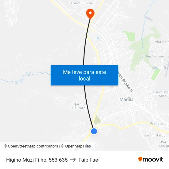 Higino Muzi Filho, 553-635 to Faip Faef map