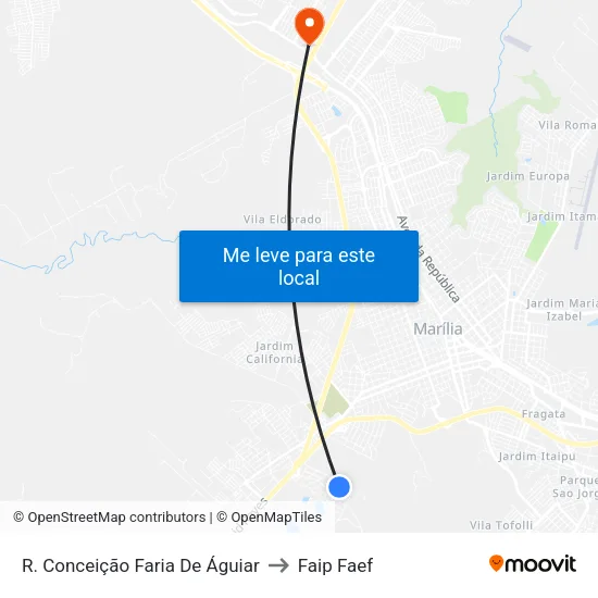 R. Conceição Faria De Águiar to Faip Faef map