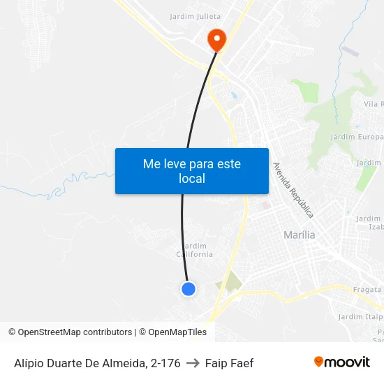 Alípio Duarte De Almeida, 2-176 to Faip Faef map