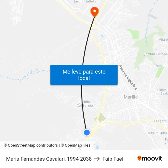 Maria Fernandes Cavalari, 1994-2038 to Faip Faef map