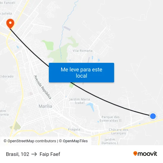 Brasil, 102 to Faip Faef map
