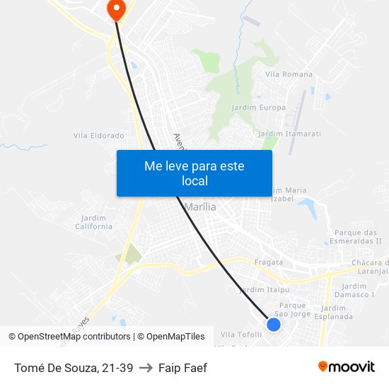 Tomé De Souza, 21-39 to Faip Faef map