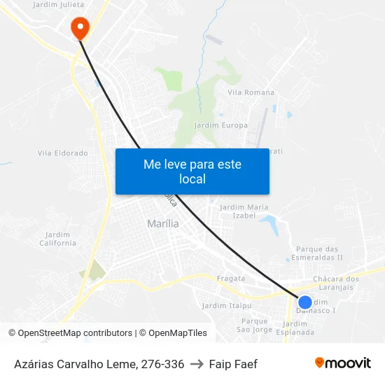 Azárias Carvalho Leme, 276-336 to Faip Faef map