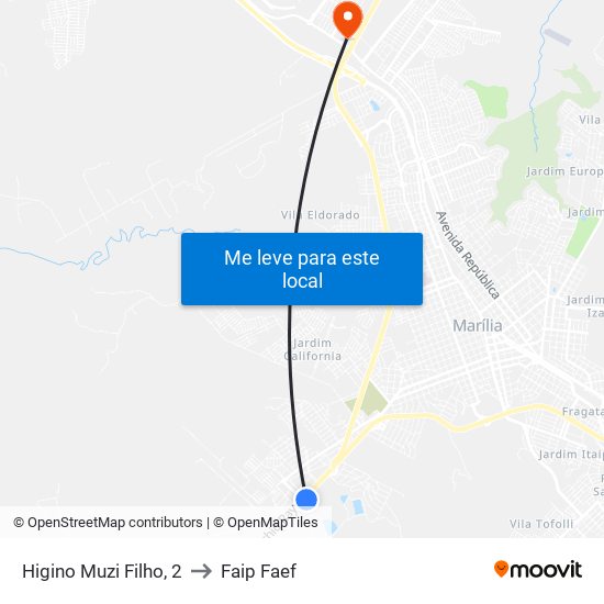 Higino Muzi Filho, 2 to Faip Faef map