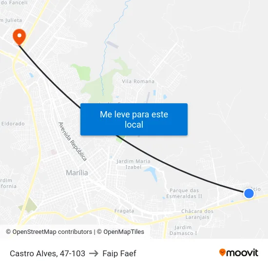 Castro Alves, 47-103 to Faip Faef map