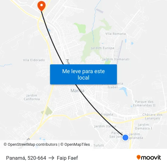 Panamá, 520-664 to Faip Faef map