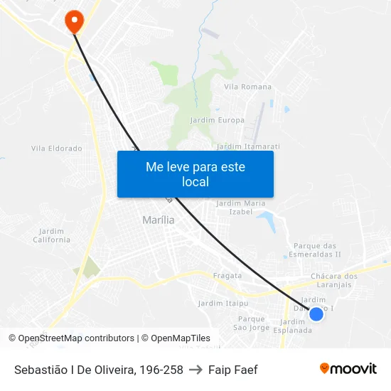Sebastião I De Oliveira, 196-258 to Faip Faef map