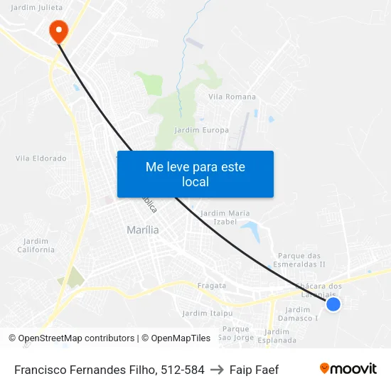 Francisco Fernandes Filho, 512-584 to Faip Faef map