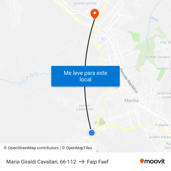Maria Giraldi Cavallari, 66-112 to Faip Faef map
