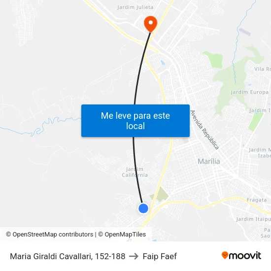 Maria Giraldi Cavallari, 152-188 to Faip Faef map