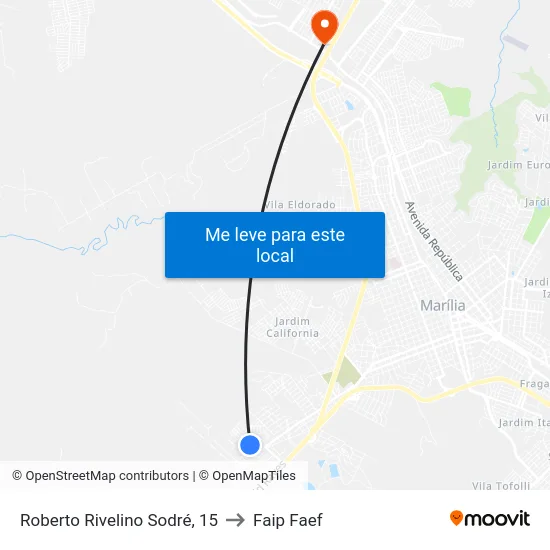 Roberto Rivelino Sodré, 15 to Faip Faef map