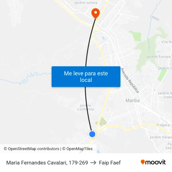 Maria Fernandes Cavalari, 179-269 to Faip Faef map