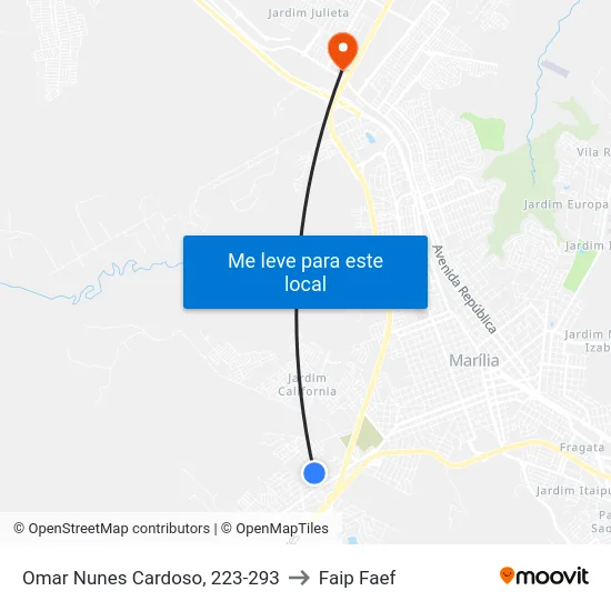 Omar Nunes Cardoso, 223-293 to Faip Faef map