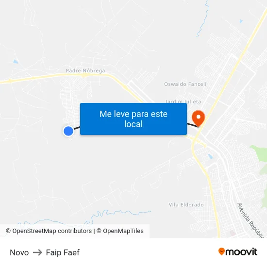 Novo to Faip Faef map