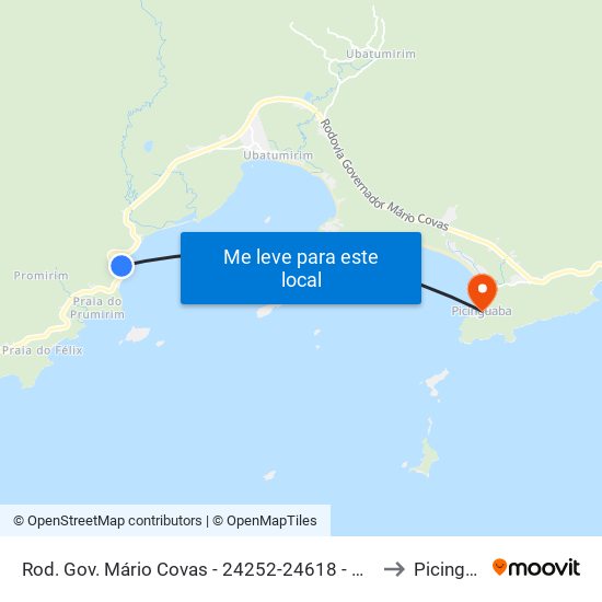 Rod. Gov. Mário Covas -  24252-24618 - Praia Do Puruba to Picinguaba map