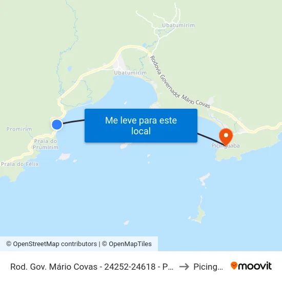Rod. Gov. Mário Covas -  24252-24618 - Praia Do Puruba to Picinguaba map