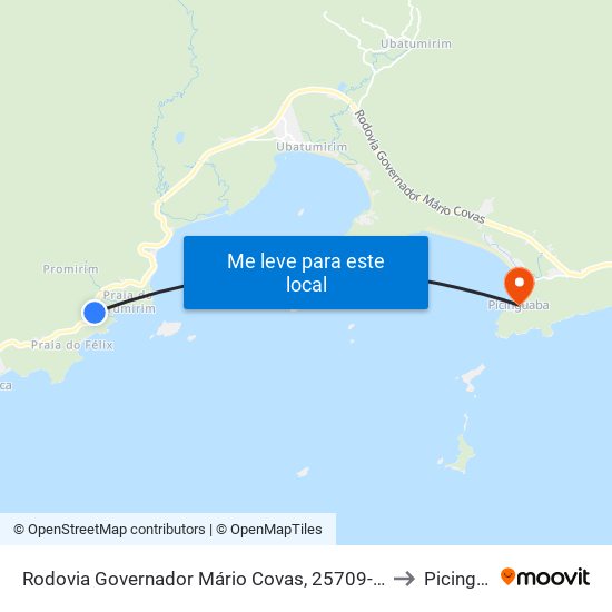 Rodovia Governador Mário Covas, 25709-25727 - Promirim to Picinguaba map