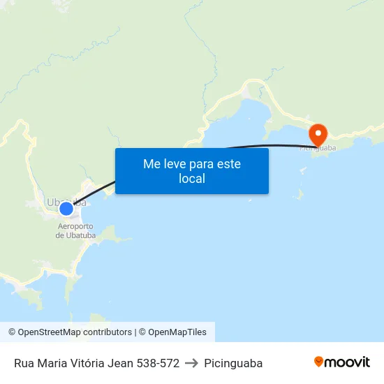 Rua Maria Vitória Jean 538-572 to Picinguaba map
