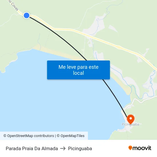 Parada Praia Da Almada to Picinguaba map