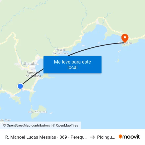 R. Manoel Lucas Messías -  369 - Pereque-Mirim to Picinguaba map