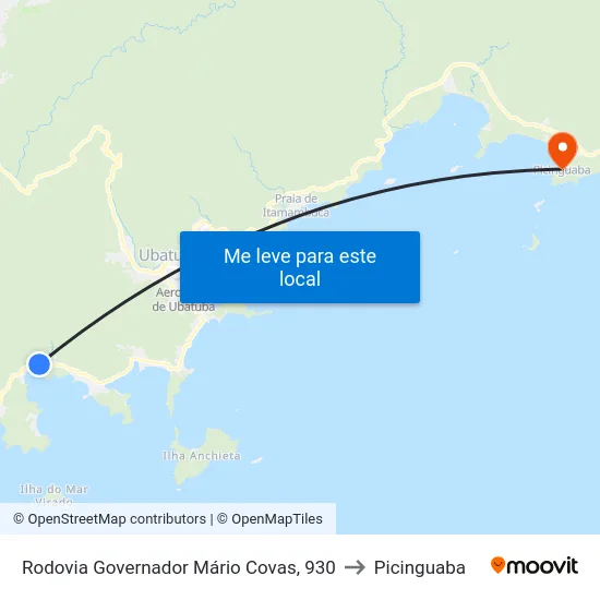 Rodovia Governador Mário Covas, 930 to Picinguaba map