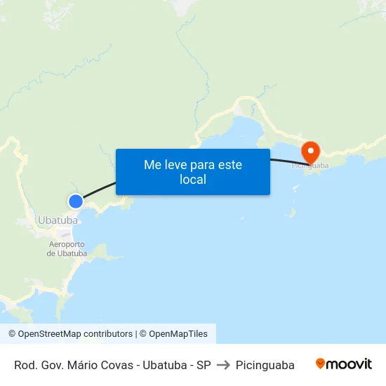 Rod. Gov. Mário Covas -  Ubatuba - SP to Picinguaba map