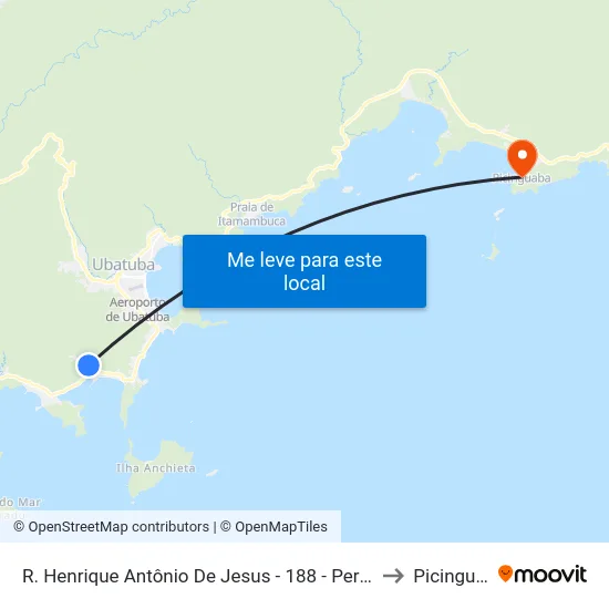 R. Henrique Antônio De Jesus -  188 - Pereque-Mirim to Picinguaba map