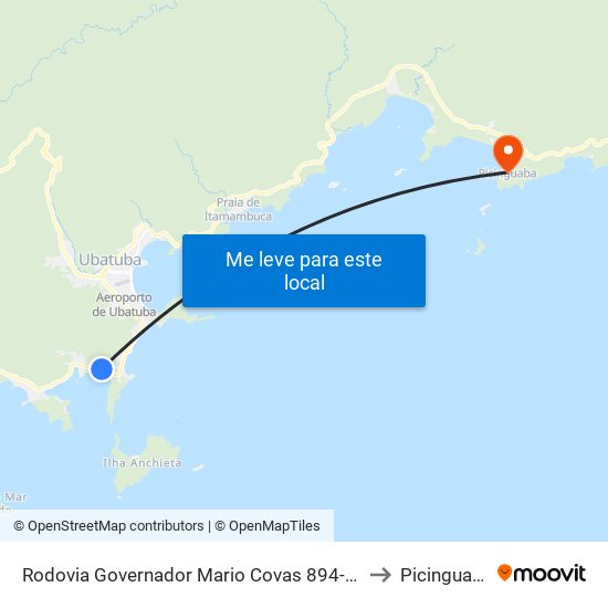 Rodovia Governador Mario Covas 894-968 to Picinguaba map