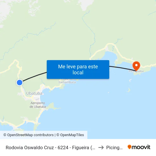 Rodovia Oswaldo Cruz -  6224 - Figueira (Pé Da Serra) to Picinguaba map