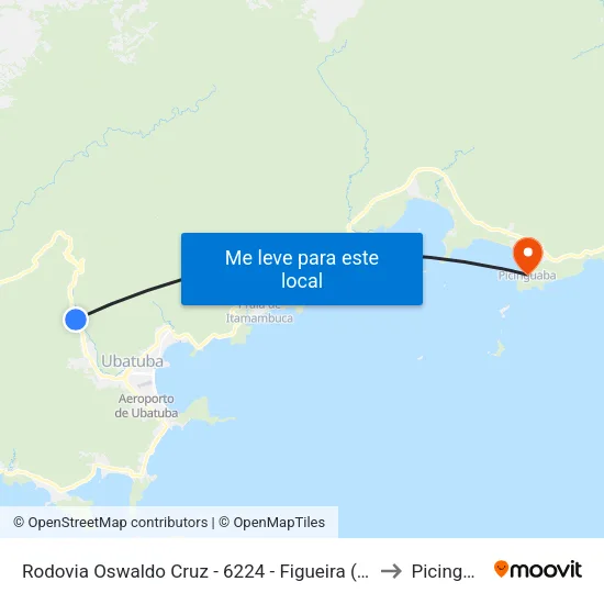Rodovia Oswaldo Cruz -  6224 - Figueira (Pé Da Serra) to Picinguaba map
