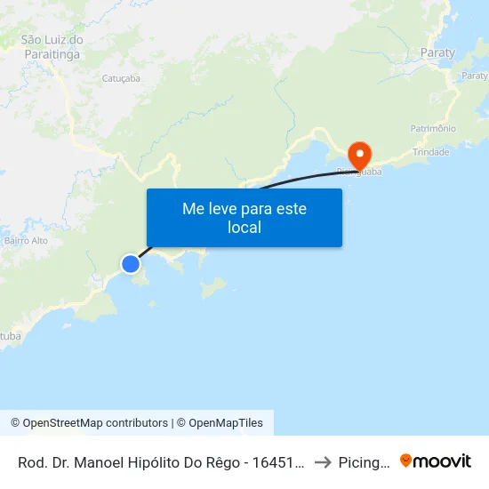 Rod. Dr. Manoel Hipólito Do Rêgo -  16451-16467 - Lagoinha to Picinguaba map