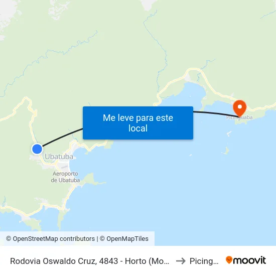 Rodovia Oswaldo Cruz, 4843 - Horto (Morro Das Moças) to Picinguaba map