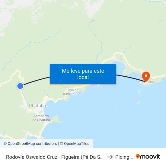 Rodovia Oswaldo Cruz - Figueira (Pé Da Serra) -  Ubatuba - SP to Picinguaba map