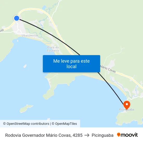 Rodovia Governador Mário Covas, 4285 to Picinguaba map