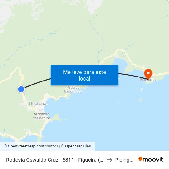 Rodovia Oswaldo Cruz -  6811 - Figueira (Pé Da Serra) to Picinguaba map