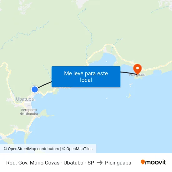 Rod. Gov. Mário Covas -  Ubatuba - SP to Picinguaba map