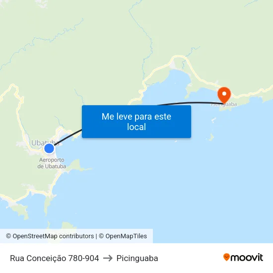 Rua Conceição 780-904 to Picinguaba map