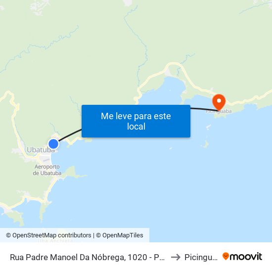 Rua Padre Manoel Da Nóbrega, 1020 - Perequê-Acu to Picinguaba map