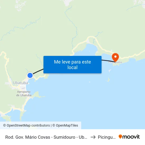 Rod. Gov. Mário Covas - Sumidouro -  Ubatuba - SP to Picinguaba map
