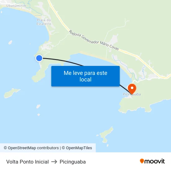 Volta Ponto Inicial to Picinguaba map
