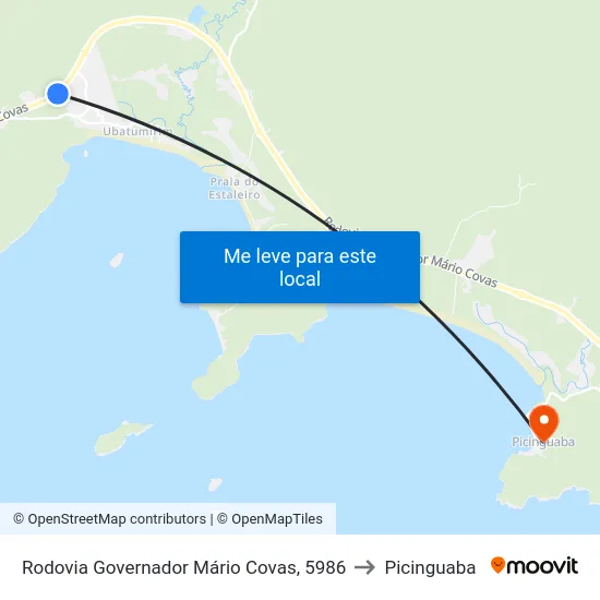 Rodovia Governador Mário Covas, 5986 to Picinguaba map