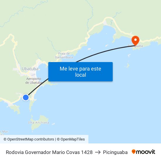 Rodovia Governador Mario Covas 1428 to Picinguaba map