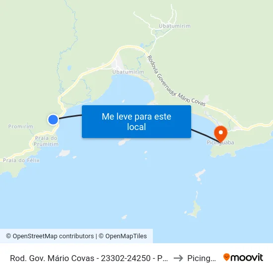 Rod. Gov. Mário Covas -  23302-24250 - Praia Do Puruba to Picinguaba map
