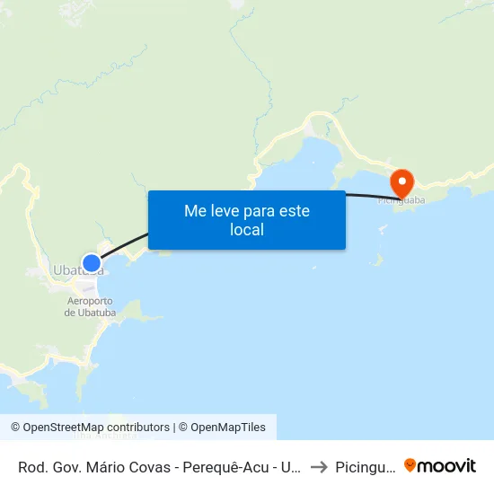 Rod. Gov. Mário Covas - Perequê-Acu -  Ubatuba - SP to Picinguaba map