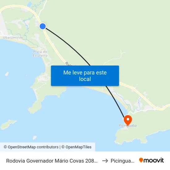 Rodovia Governador Mário Covas 20816 to Picinguaba map