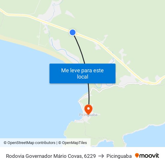 Rodovia Governador Mário Covas, 6229 to Picinguaba map