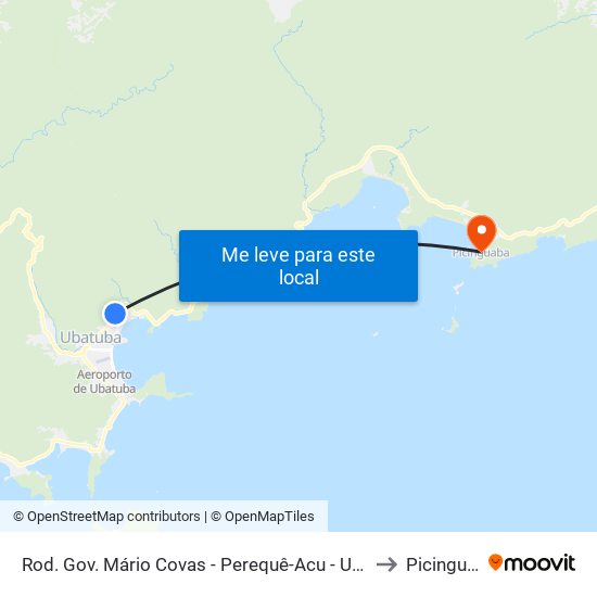 Rod. Gov. Mário Covas - Perequê-Acu -  Ubatuba - SP to Picinguaba map