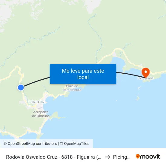 Rodovia Oswaldo Cruz -  6818 - Figueira (Pé Da Serra) to Picinguaba map