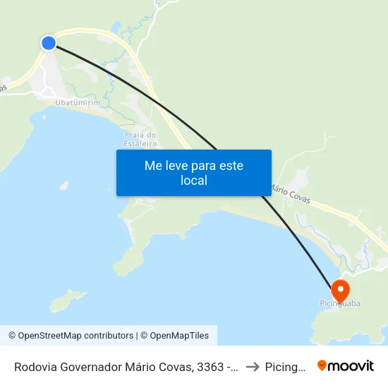 Rodovia Governador Mário Covas, 3363 - Vila Barbosa to Picinguaba map