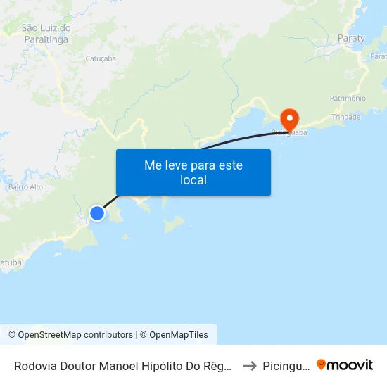 Rodovia Doutor Manoel Hipólito Do Rêgo - Lagoinha to Picinguaba map